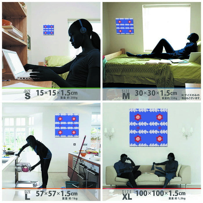 Kinpro design 北欧 Mサイズ 30cm×30cm アートパネル ファブリックパネル アートボード 壁掛け 日本製 ラッピング付き 店舗 カフェ ラウンジ ロビー ホテル 法人 lib-kpr-0010-mの画像