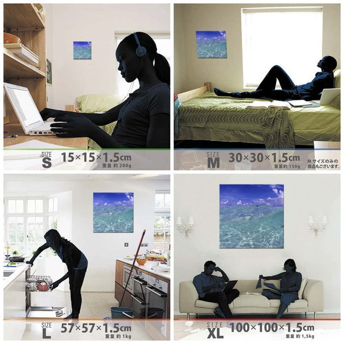 楠哲也氏 撮影 水中 TETSUYA KUSU Lサイズ 57cm×57cm アートパネル ファブリックパネル アートボード 壁掛け 日本製 ラッピング付き 店舗 カフェ ラウンジ ロビー ホテル 法人 lib-kus-0002-lの画像