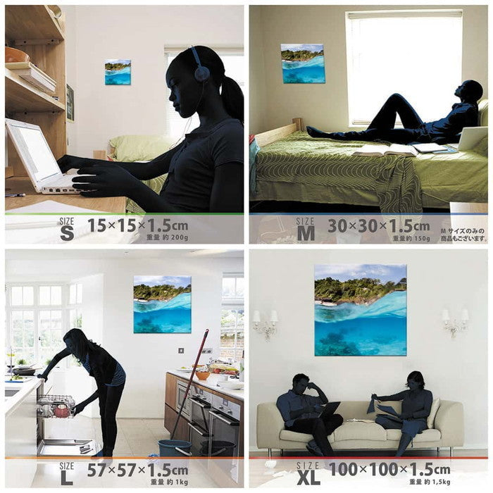 楠哲也氏 撮影 水中 TETSUYA KUSU XLサイズ 100cm×100cm アートパネル ファブリックパネル アートボード 壁掛け 日本製 ラッピング付き 店舗 カフェ ラウンジ ロビー ホテル 法人 lib-kus-0004-xlの画像