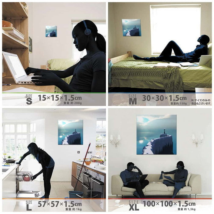 毛利孝夫 Takao Mori XLサイズ 100cm×100cm アートパネル ファブリックパネル アートボード 壁掛け 日本製 ラッピング付き 店舗 カフェ ラウンジ ロビー ホテル 法人 lib-mor-0007-xlの画像