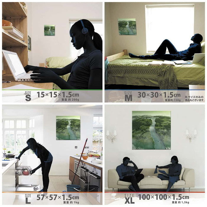 毛利孝夫 Takao Mori XLサイズ 100cm×100cm アートパネル ファブリックパネル アートボード 壁掛け 日本製 ラッピング付き 店舗 カフェ ラウンジ ロビー ホテル 法人 lib-mor-0010-xlの画像