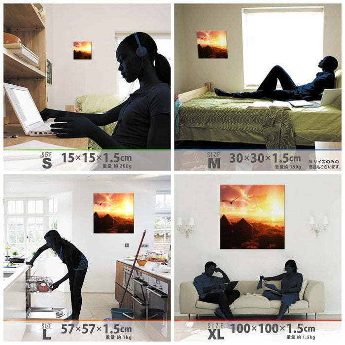 毛利孝夫 Takao Mori Mサイズ 30cm×30cm アートパネル ファブリックパネル アートボード 壁掛け 日本製 ラッピング付き 店舗 カフェ ラウンジ ロビー ホテル 法人 lib-mor-0011-mの画像