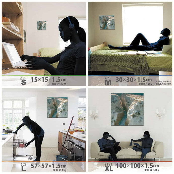 毛利孝夫 Takao Mori XLサイズ 100cm×100cm アートパネル ファブリックパネル アートボード 壁掛け 日本製 ラッピング付き 店舗 カフェ ラウンジ ロビー ホテル 法人 lib-mor-0012-xlの画像