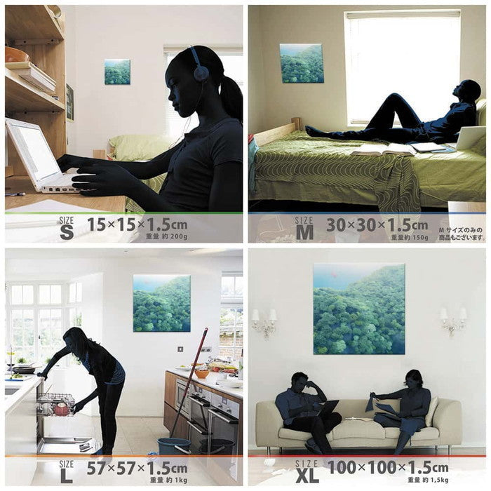 毛利孝夫 Takao Mori XLサイズ 100cm×100cm アートパネル ファブリックパネル アートボード 壁掛け 日本製 ラッピング付き 店舗 カフェ ラウンジ ロビー ホテル 法人 lib-mor-0014-xlの画像