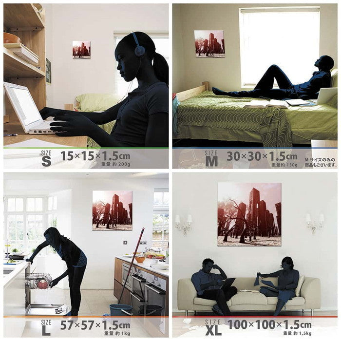 毛利孝夫 Takao Mori Lサイズ 57cm×57cm アートパネル ファブリックパネル アートボード 壁掛け 日本製 ラッピング付き 店舗 カフェ ラウンジ ロビー ホテル 法人 lib-mor-0016-lの画像