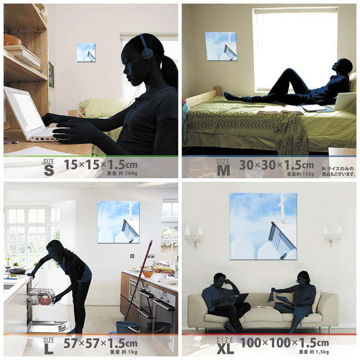 うみカメラマン むらいさち 青空 Sachi Murai XLサイズ 100cm×100cm アートパネル ファブリックパネル アートボード 壁掛け 日本製 ラッピング付き 店舗 カフェ ラウンジ ロビー ホテル 法人 lib-mur-0007-xlの画像