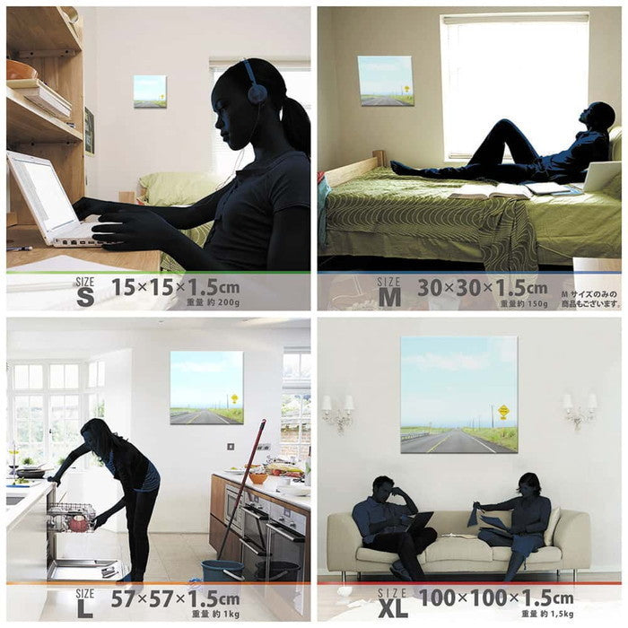 うみカメラマン むらいさち 青空 Sachi Murai XLサイズ 100cm×100cm アートパネル ファブリックパネル アートボード 壁掛け 日本製 ラッピング付き 店舗 カフェ ラウンジ ロビー ホテル 法人 lib-mur-0009-xlの画像