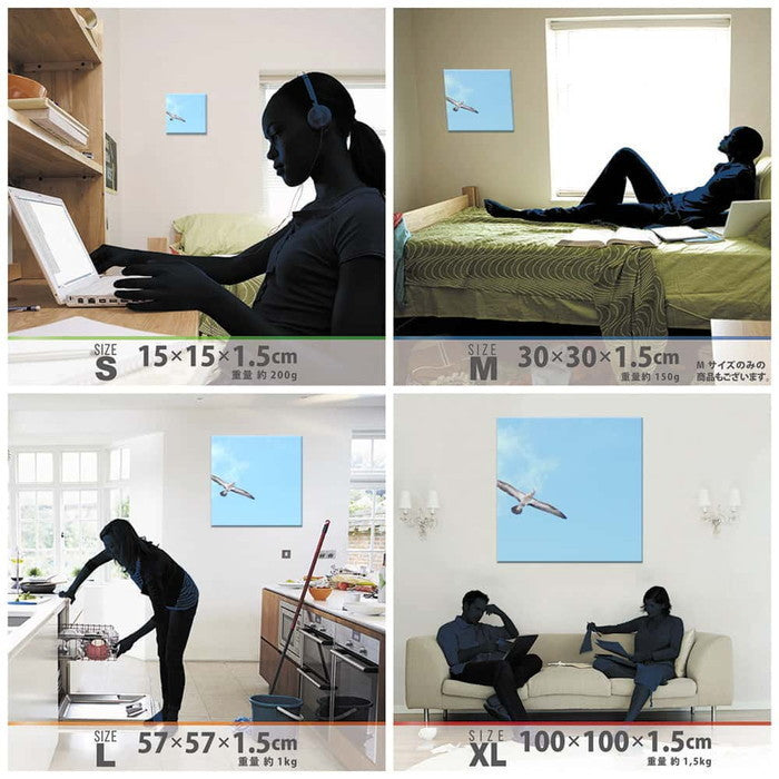 うみカメラマン むらいさち 青空 Sachi Murai XLサイズ 100cm×100cm アートパネル ファブリックパネル アートボード 壁掛け 日本製 ラッピング付き 店舗 カフェ ラウンジ ロビー ホテル 法人 lib-mur-0010-xlの画像