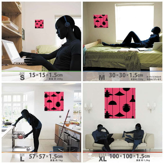 北欧 アート NORDIC XLサイズ 100cm×100cm アートパネル ファブリックパネル アートボード 壁掛け 日本製 ラッピング付き 店舗 カフェ ラウンジ ロビー ホテル 法人 lib-pat-0020-xlの画像