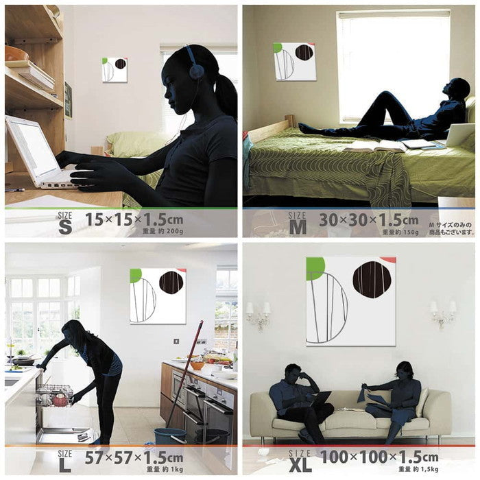 和風 モダン 和 XLサイズ 100cm×100cm アートパネル ファブリックパネル アートボード 壁掛け 日本製 ラッピング付き 店舗 カフェ ラウンジ ロビー ホテル 法人 lib-pat-0034-xlの画像