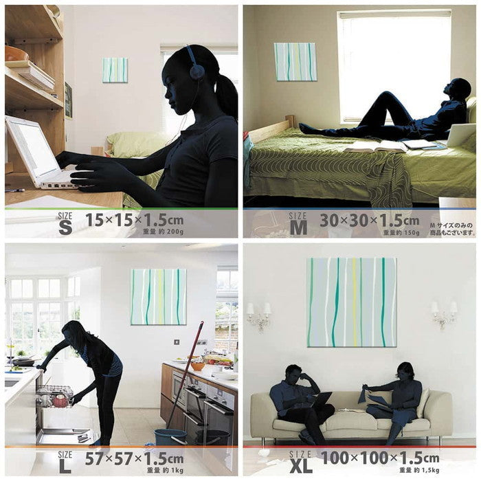ストライプ モダン STRIPE XLサイズ 100cm×100cm アートパネル ファブリックパネル アートボード 壁掛け 日本製 ラッピング付き 店舗 カフェ ラウンジ ロビー ホテル 法人 lib-pat-0038-xlの画像