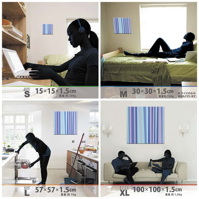 ストライプ モダン STRIPE Lサイズ 57cm×57cm アートパネル ファブリックパネル アートボード 壁掛け 日本製 ラッピング付き 店舗 カフェ ラウンジ ロビー ホテル 法人 lib-pat-0063-lの画像