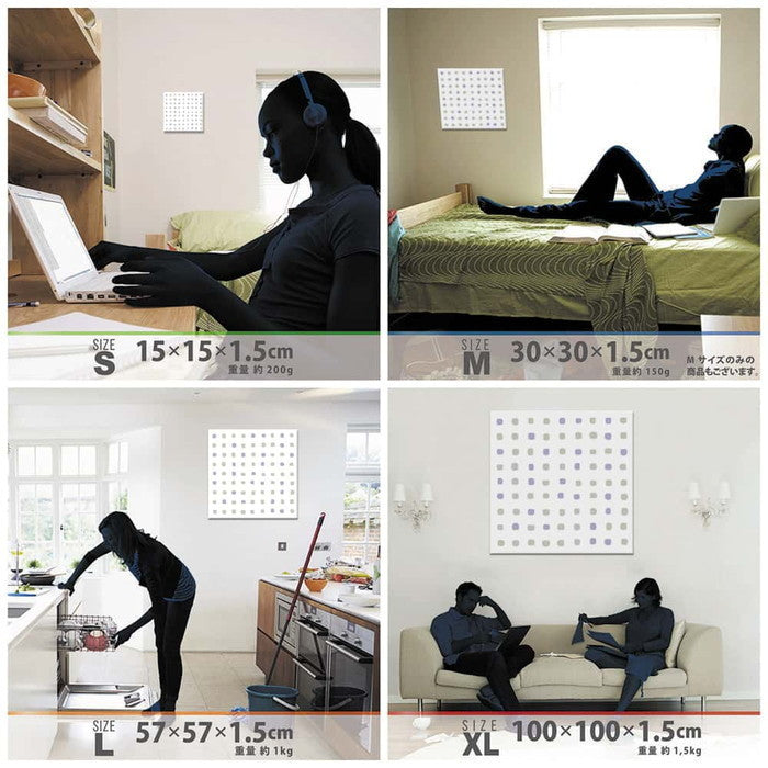 ドット SIMPLE XLサイズ 100cm×100cm アートパネル ファブリックパネル アートボード 壁掛け 日本製 ラッピング付き 店舗 カフェ ラウンジ ロビー ホテル 法人 lib-pat-0115-xlの画像