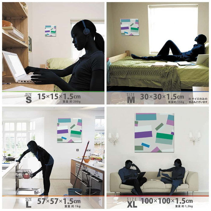 モダンな MODERN XLサイズ 100cm×100cm アートパネル ファブリックパネル アートボード 壁掛け 日本製 ラッピング付き 店舗 カフェ ラウンジ ロビー ホテル 法人 lib-pat-0134-xlの画像