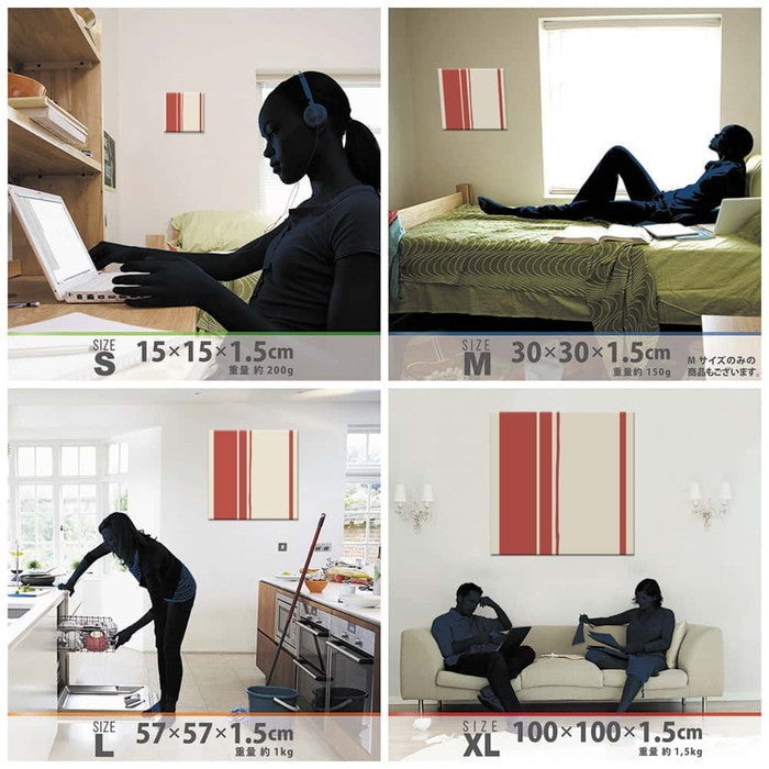 ストライプ STRIPE XLサイズ 100cm×100cm アートパネル ファブリックパネル アートボード 壁掛け 日本製 ラッピング付き 店舗 カフェ ラウンジ ロビー ホテル 法人 lib-pat-0141-xlの画像