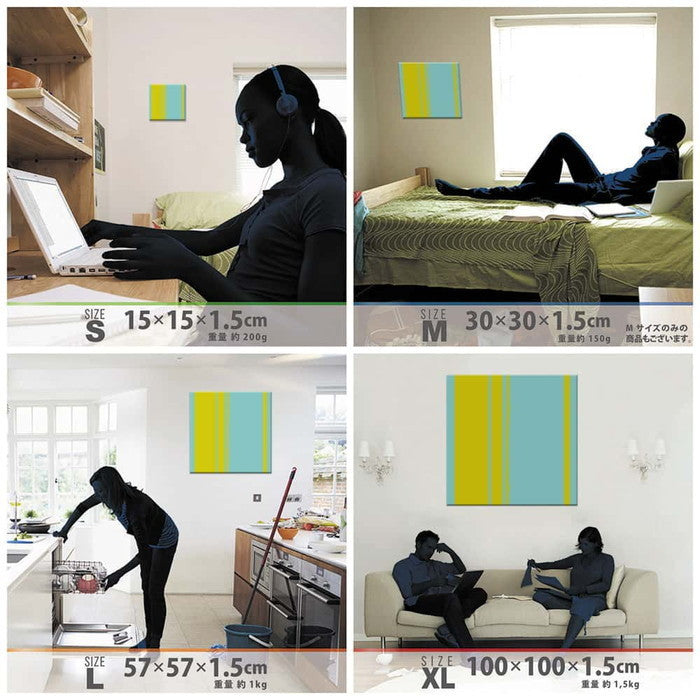 ストライプの STRIPE Lサイズ 57cm×57cm アートパネル ファブリックパネル アートボード 壁掛け 日本製 ラッピング付き 店舗 カフェ ラウンジ ロビー ホテル 法人 lib-pat-0142-lの画像