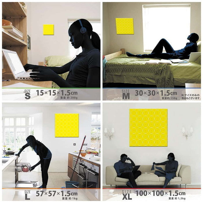 水玉 SIMPLE XLサイズ 100cm×100cm アートパネル ファブリックパネル アートボード 壁掛け 日本製 ラッピング付き 店舗 カフェ ラウンジ ロビー ホテル 法人 lib-pat-0149-xlの画像