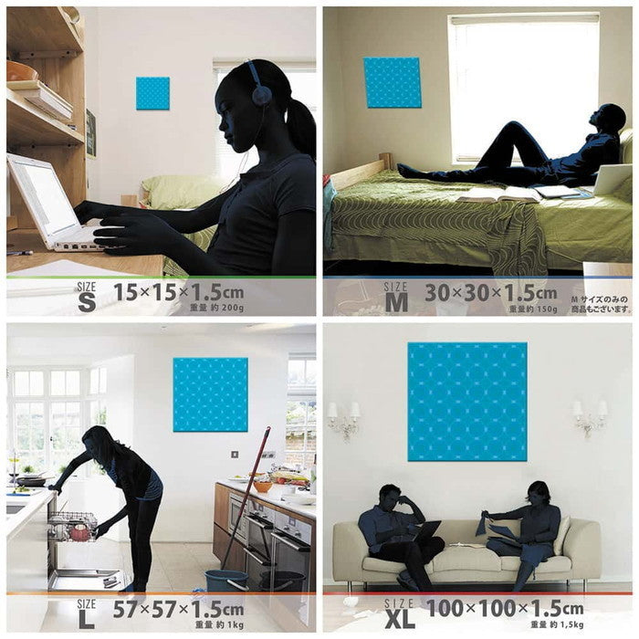 水玉 ガーリー SIMPLE Sサイズ 15cm×15cm アートパネル ファブリックパネル アートボード 壁掛け 日本製 ラッピング付き 店舗 カフェ ラウンジ ロビー ホテル 法人 lib-pat-0151-sの画像