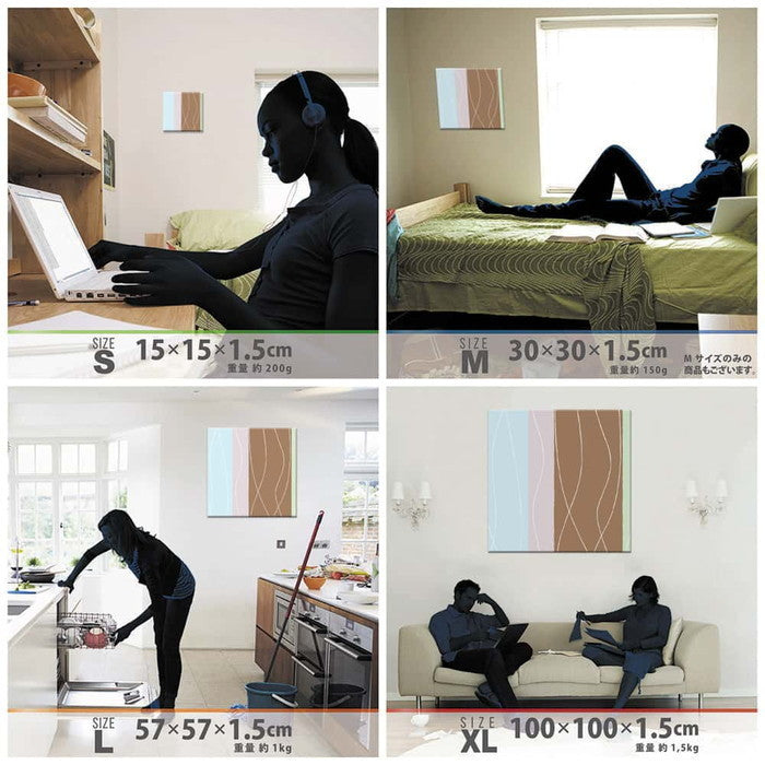 パステルカラー ストライプ柄 STRIPE Lサイズ 57cm×57cm アートパネル ファブリックパネル アートボード 壁掛け 日本製 ラッピング付き 店舗 カフェ ラウンジ ロビー ホテル 法人 lib-pat-0164-lの画像