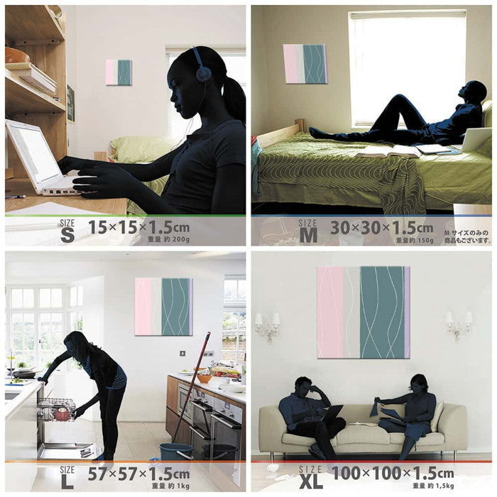 モダン ストライプ柄 STRIPE XLサイズ 100cm×100cm アートパネル ファブリックパネル アートボード 壁掛け 日本製 ラッピング付き 店舗 カフェ ラウンジ ロビー ホテル 法人 lib-pat-0165-xlの画像