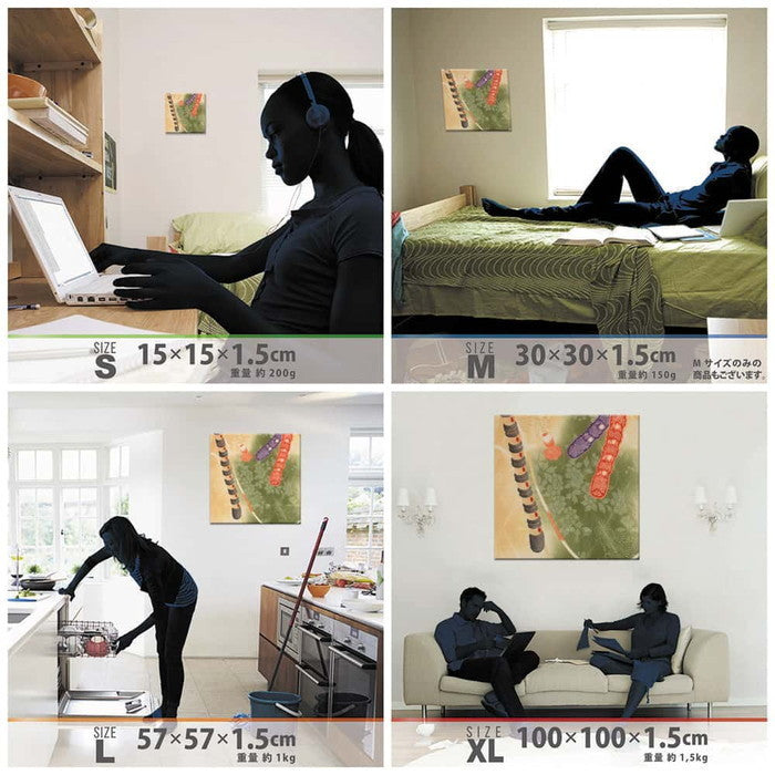 着物柄 和 XLサイズ 100cm×100cm アートパネル ファブリックパネル アートボード 壁掛け 日本製 ラッピング付き 店舗 カフェ ラウンジ ロビー ホテル 法人 lib-pat-0169-xlの画像