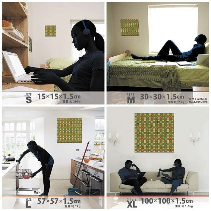 着物柄 和 XLサイズ 100cm×100cm アートパネル ファブリックパネル アートボード 壁掛け 日本製 ラッピング付き 店舗 カフェ ラウンジ ロビー ホテル 法人 lib-pat-0204-xlの画像