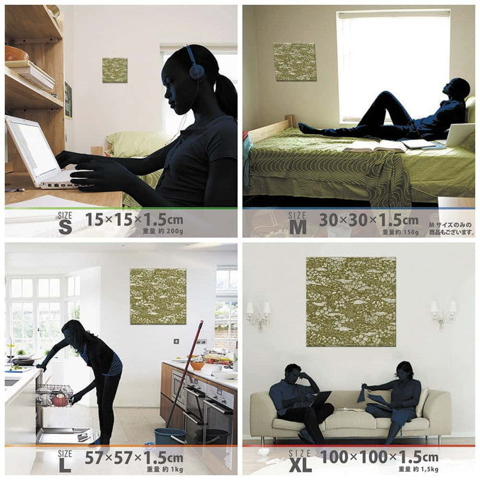 ジャパンモダン 和 XLサイズ 100cm×100cm アートパネル ファブリックパネル アートボード 壁掛け 日本製 ラッピング付き 店舗 カフェ ラウンジ ロビー ホテル 法人 lib-pat-0210-xlの画像