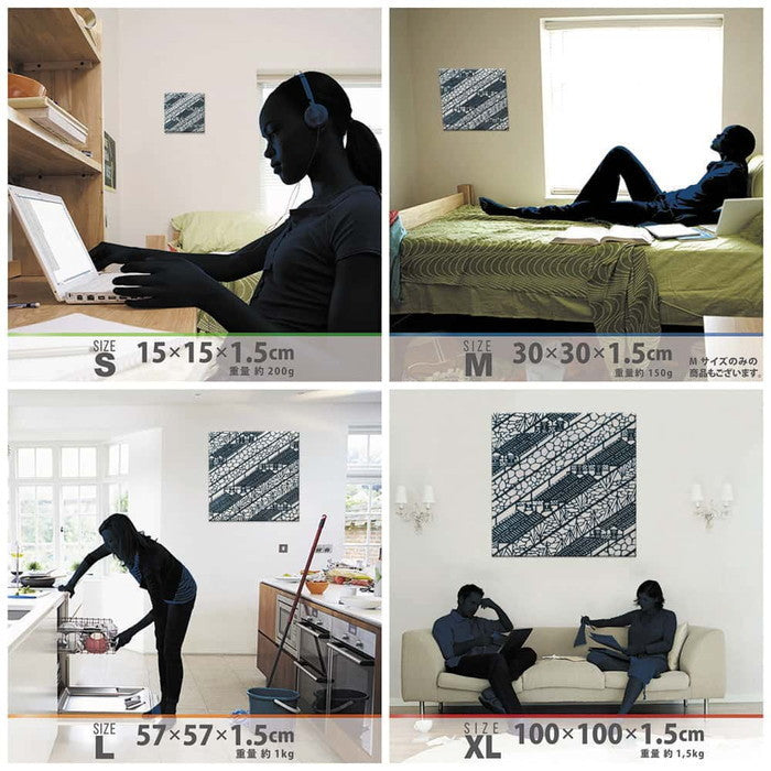 伝統和柄 和 XLサイズ 100cm×100cm アートパネル ファブリックパネル アートボード 壁掛け 日本製 ラッピング付き 店舗 カフェ ラウンジ ロビー ホテル 法人 lib-pat-0212-xlの画像