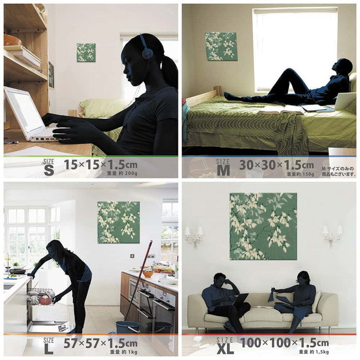 ジャパンモダン 和 XLサイズ 100cm×100cm アートパネル ファブリックパネル アートボード 壁掛け 日本製 ラッピング付き 店舗 カフェ ラウンジ ロビー ホテル 法人 lib-pat-0240-xlの画像