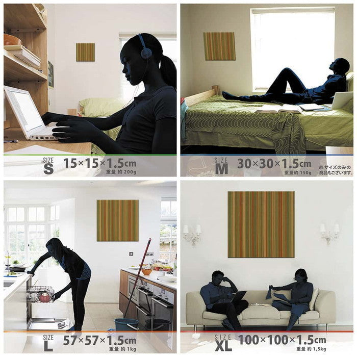 ジャパンモダン 和 XLサイズ 100cm×100cm アートパネル ファブリックパネル アートボード 壁掛け 日本製 ラッピング付き 店舗 カフェ ラウンジ ロビー ホテル 法人 lib-pat-0260-xlの画像