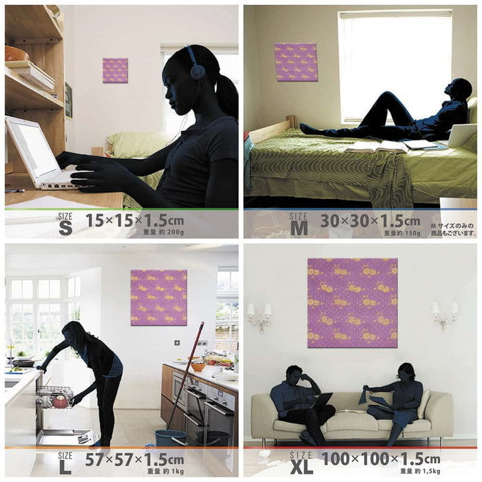 伝統和柄 和 XLサイズ 100cm×100cm アートパネル ファブリックパネル アートボード 壁掛け 日本製 ラッピング付き 店舗 カフェ ラウンジ ロビー ホテル 法人 lib-pat-0272-xlの画像