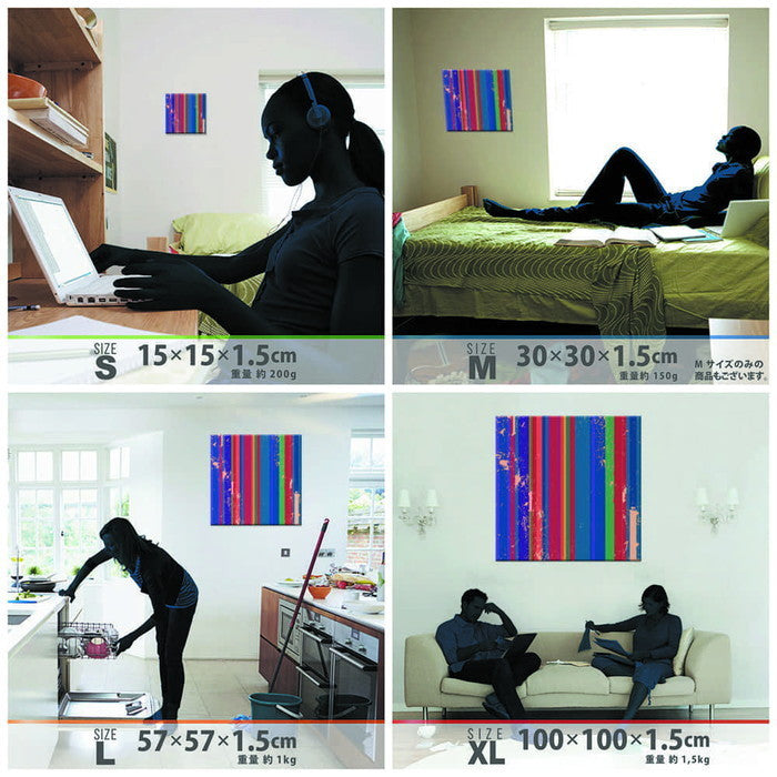 カラフル pat-0316 XLサイズ 100cm×100cm アートパネル ファブリックパネル アートボード 壁掛け 日本製 ラッピング付き 店舗 カフェ ラウンジ ロビー ホテル 法人 lib-pat-0316-xlの画像