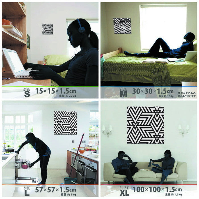 幾何学模様 ウォールデコ pat-0321 XLサイズ 100cm×100cm アートパネル ファブリックパネル アートボード 壁掛け 日本製 ラッピング付き 店舗 カフェ ラウンジ ロビー ホテル 法人 lib-pat-0321-xlの画像