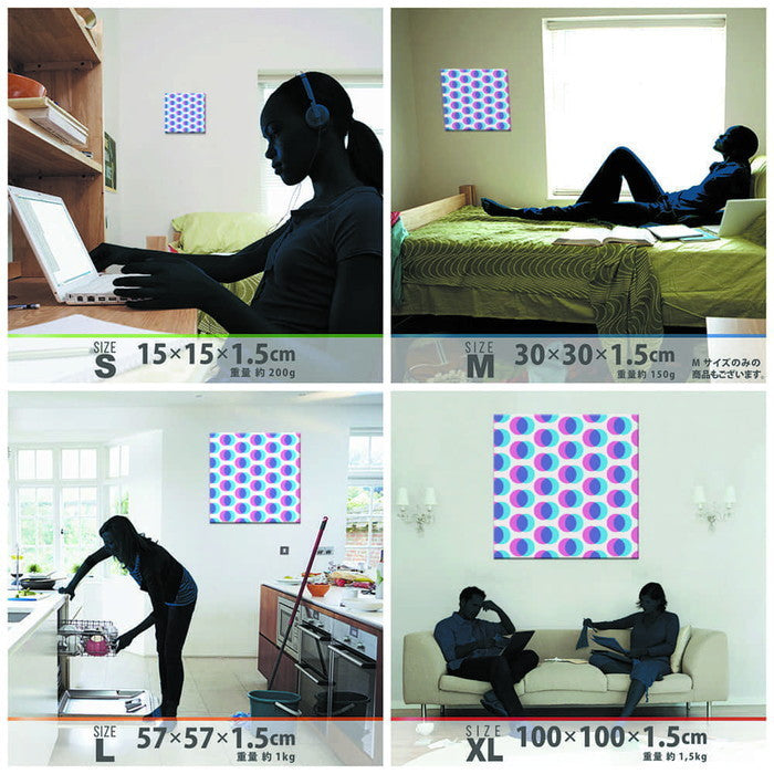 幾何学模様 北欧 pat-1611-001 Mサイズ 30cm×30cm アートパネル ファブリックパネル アートボード 壁掛け 日本製 ラッピング付き 店舗 カフェ ラウンジ ロビー ホテル 法人 lib-pat-1611-001-mの画像