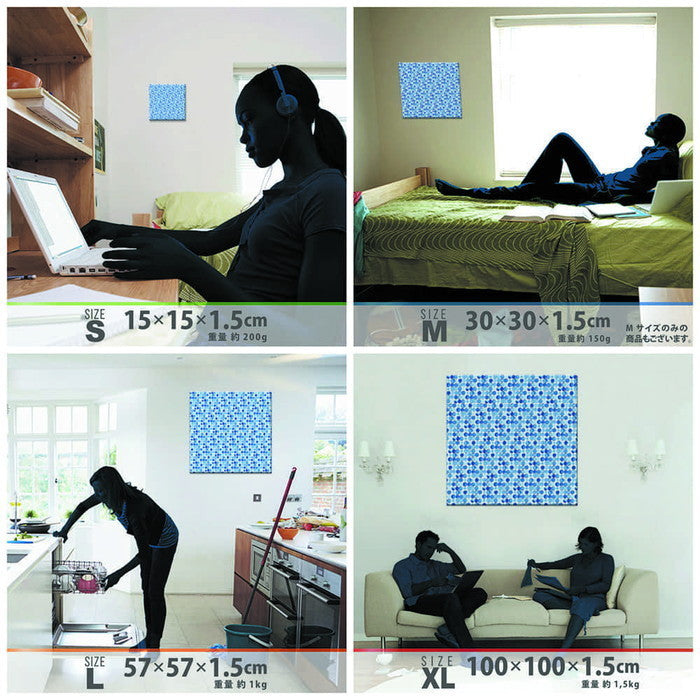 北欧テイスト pat-1702-008 Mサイズ 30cm×30cm アートパネル ファブリックパネル アートボード 壁掛け 日本製 ラッピング付き 店舗 カフェ ラウンジ ロビー ホテル 法人 lib-pat-1702-008-mの画像