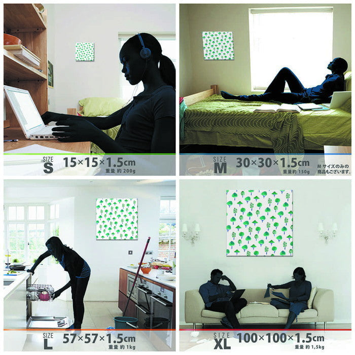 北欧テイスト 森林 pat-1702-011 Lサイズ 57cm×57cm アートパネル ファブリックパネル アートボード 壁掛け 日本製 ラッピング付き 店舗 カフェ ラウンジ ロビー ホテル 法人 lib-pat-1702-011-lの画像