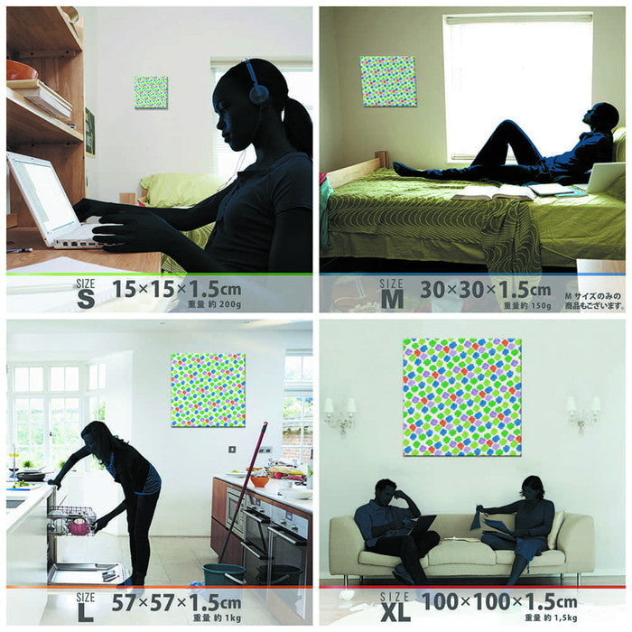 北欧テイスト pat-1702-013 Sサイズ 15cm×15cm アートパネル ファブリックパネル アートボード 壁掛け 日本製 ラッピング付き 店舗 カフェ ラウンジ ロビー ホテル 法人 lib-pat-1702-013-sの画像