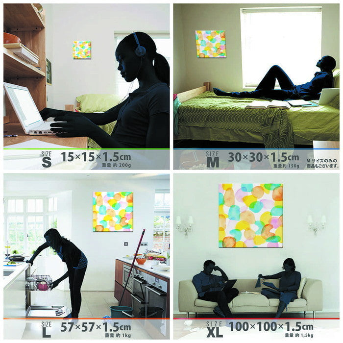 北欧テイスト pat-1702-016 Lサイズ 57cm×57cm アートパネル ファブリックパネル アートボード 壁掛け 日本製 ラッピング付き 店舗 カフェ ラウンジ ロビー ホテル 法人 lib-pat-1702-016-lの画像