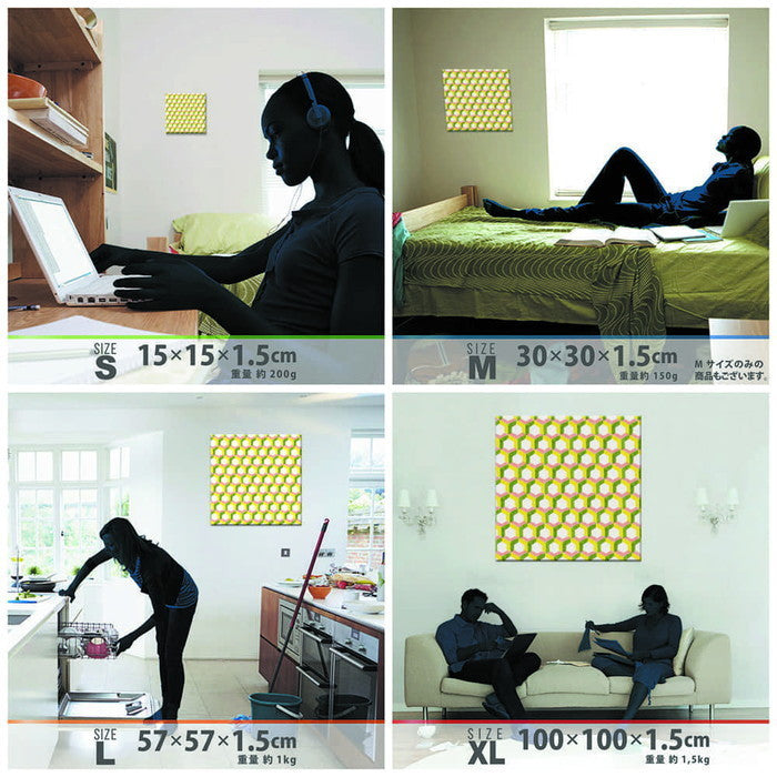 北欧テイスト pat-1702-020 Mサイズ 30cm×30cm アートパネル ファブリックパネル アートボード 壁掛け 日本製 ラッピング付き 店舗 カフェ ラウンジ ロビー ホテル 法人 lib-pat-1702-020-mの画像