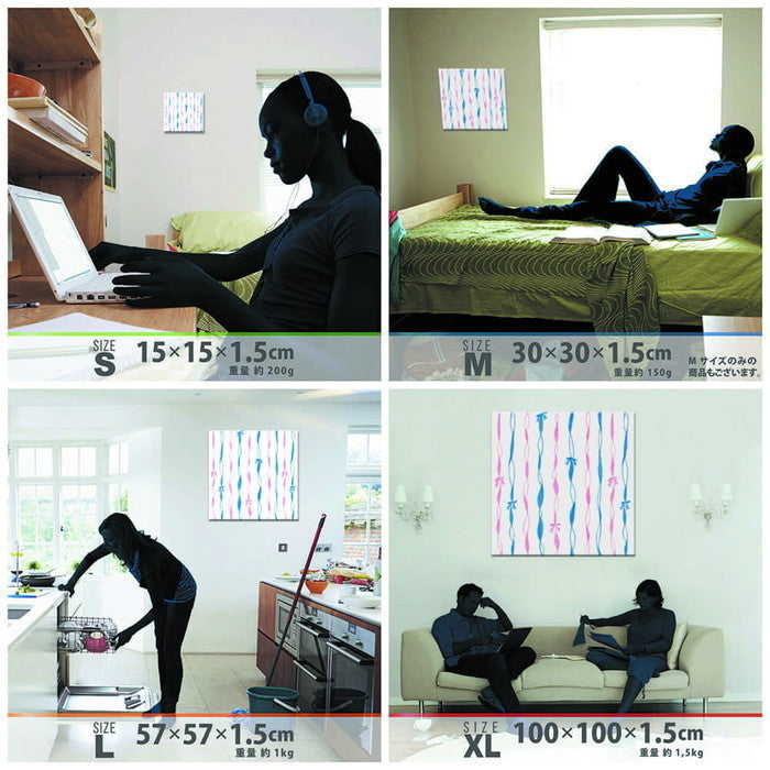 北欧テイスト pat-1702-026 Lサイズ 57cm×57cm アートパネル ファブリックパネル アートボード 壁掛け 日本製 ラッピング付き 店舗 カフェ ラウンジ ロビー ホテル 法人 lib-pat-1702-026-lの画像