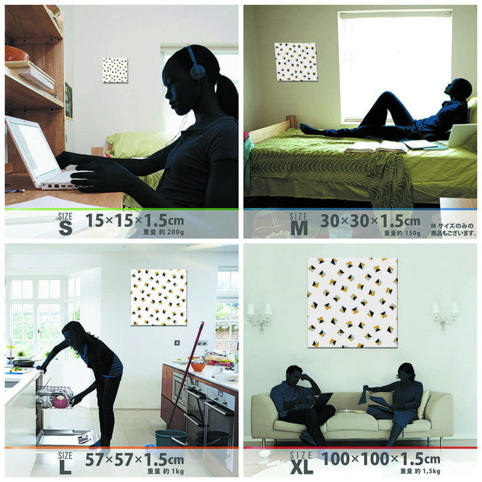 北欧テイスト pat-1702-029 Lサイズ 57cm×57cm アートパネル ファブリックパネル アートボード 壁掛け 日本製 ラッピング付き 店舗 カフェ ラウンジ ロビー ホテル 法人 lib-pat-1702-029-lの画像