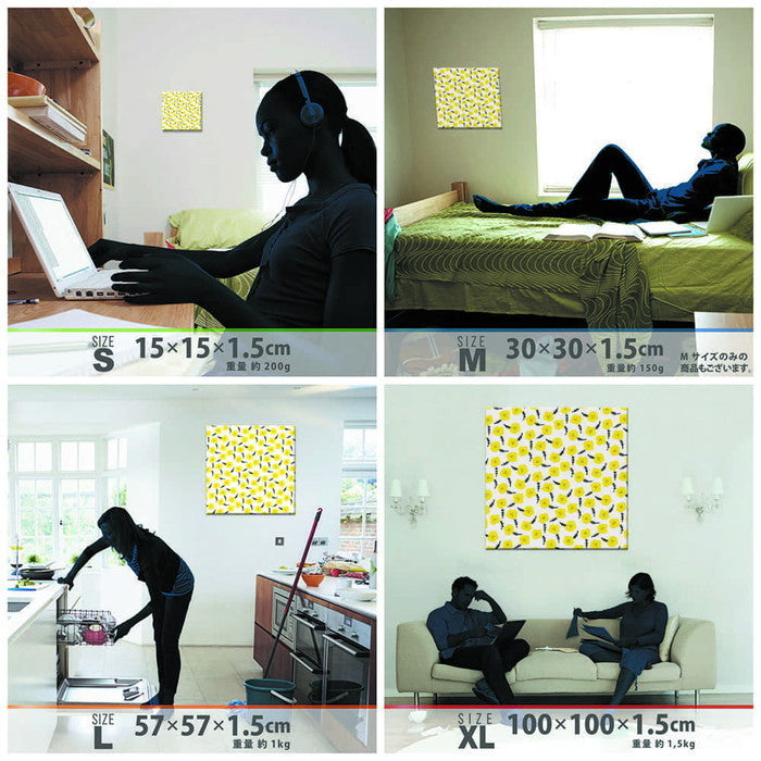 北欧テイスト ウォールデコ pat-1702-031 Sサイズ 15cm×15cm アートパネル ファブリックパネル アートボード 壁掛け 日本製 ラッピング付き 店舗 カフェ ラウンジ ロビー ホテル 法人 lib-pat-1702-031-sの画像