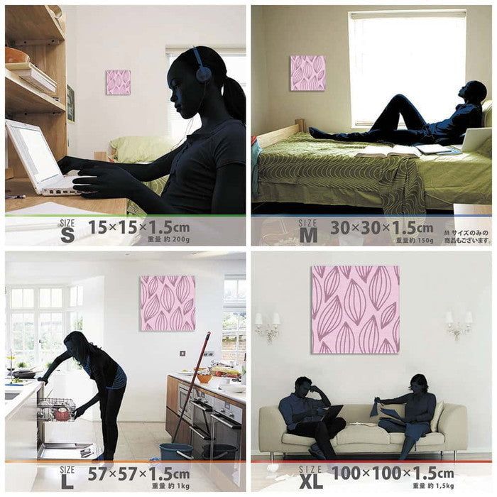 北欧 patt-1902-413 XLサイズ 100cm×100cm アートパネル ファブリックパネル アートボード 壁掛け 日本製 ラッピング付き 店舗 カフェ ラウンジ ロビー ホテル 法人 lib-patt-1902-413-xlの画像