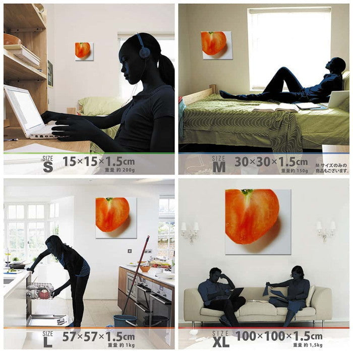 野菜 モチーフ ファブリック VEGETABLE FRUIT XLサイズ 100cm×100cm アートパネル ファブリックパネル アートボード 壁掛け 日本製 ラッピング付き 店舗 カフェ ラウンジ ロビー ホテル 法人 lib-pho-0003-xlの画像