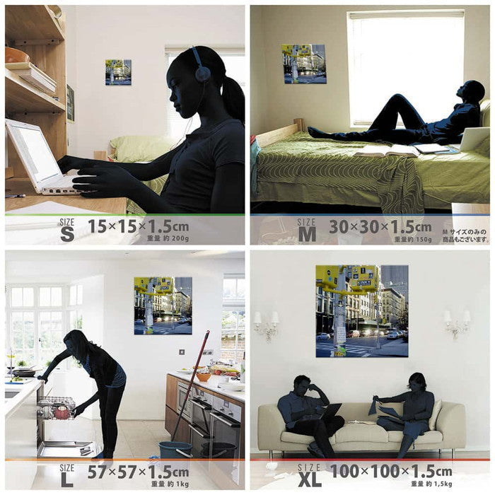 ニューヨーク 風景写真 PHOTO Lサイズ 57cm×57cm アートパネル ファブリックパネル アートボード 壁掛け 日本製 ラッピング付き 店舗 カフェ ラウンジ ロビー ホテル 法人 lib-pho-0026-lの画像