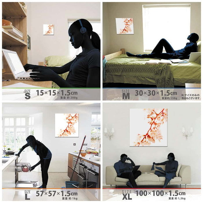 桜 FLOWER Mサイズ 30cm×30cm アートパネル ファブリックパネル アートボード 壁掛け 日本製 ラッピング付き 店舗 カフェ ラウンジ ロビー ホテル 法人 lib-pho-0045-mの画像