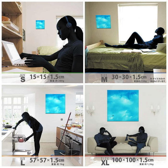 青空 PHOTO XLサイズ 100cm×100cm アートパネル ファブリックパネル アートボード 壁掛け 日本製 ラッピング付き 店舗 カフェ ラウンジ ロビー ホテル 法人 lib-pho-0050-xlの画像