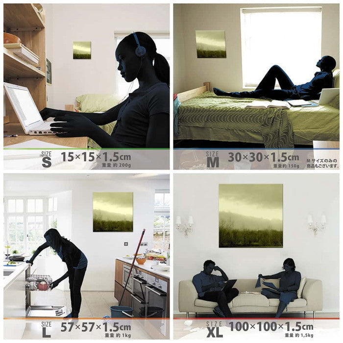 森 写真 PHOTO XLサイズ 100cm×100cm アートパネル ファブリックパネル アートボード 壁掛け 日本製 ラッピング付き 店舗 カフェ ラウンジ ロビー ホテル 法人 lib-pho-0072-l-xlの画像