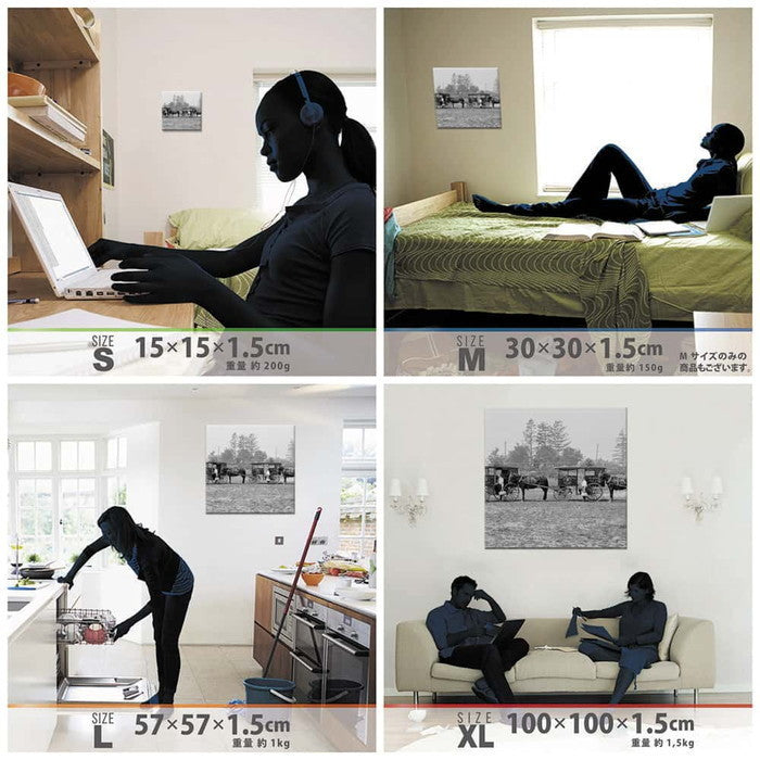 馬車森 写真 PHOTO XLサイズ 100cm×100cm アートパネル ファブリックパネル アートボード 壁掛け 日本製 ラッピング付き 店舗 カフェ ラウンジ ロビー ホテル 法人 lib-pho-0074-c-xlの画像