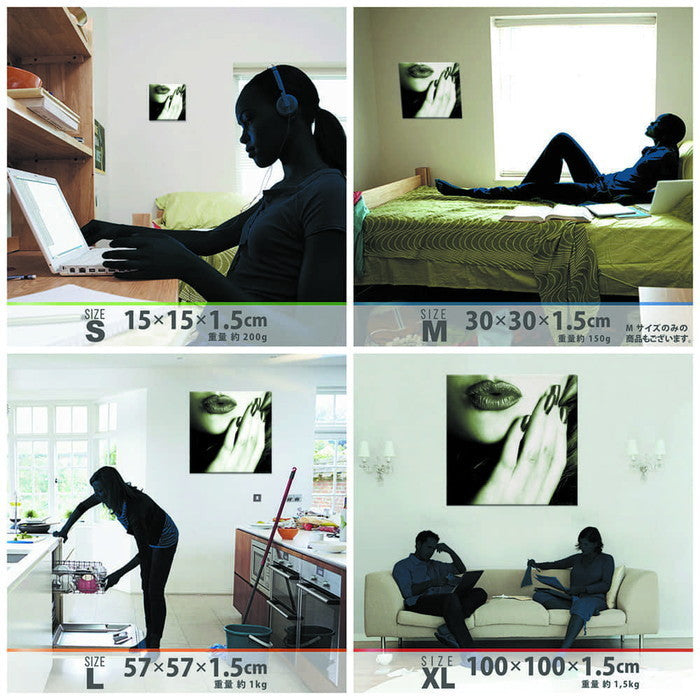 セクシー pho-0100 XLサイズ 100cm×100cm アートパネル ファブリックパネル アートボード 壁掛け 日本製 ラッピング付き 店舗 カフェ ラウンジ ロビー ホテル 法人 lib-pho-0100-xlの画像